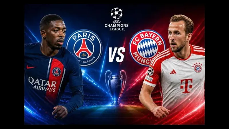 Cầu thủ PSG và Bayern Munich đấu tranh gay gắt trên sân cỏ