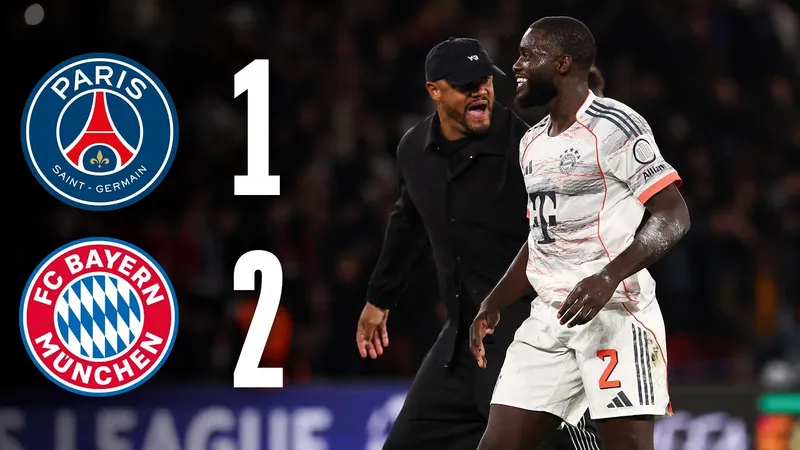 Cầu thủ PSG ghi bàn trong trận đấu với Bayern Munich